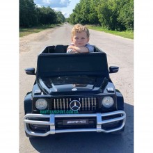 Детский двухместный электромобиль Mercedes Гелентваген от BAMBI RACER M 4259EBLRS-2 черный лак