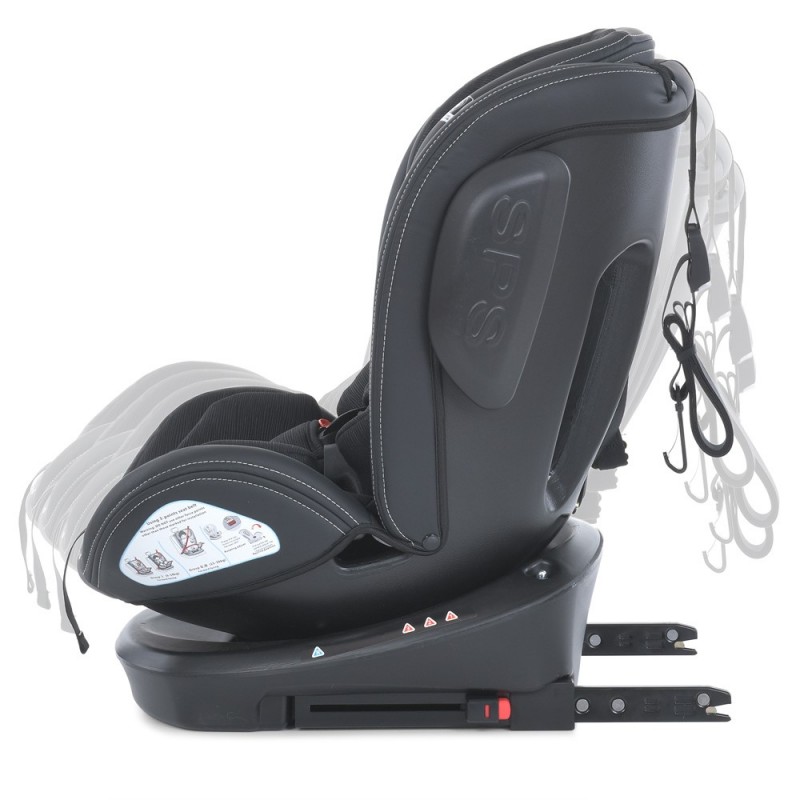 Дитяче поворотне автокрісло EL CAMINO EVOLUTION 2 360º ME 1045 Black Striped чорний зі смужками