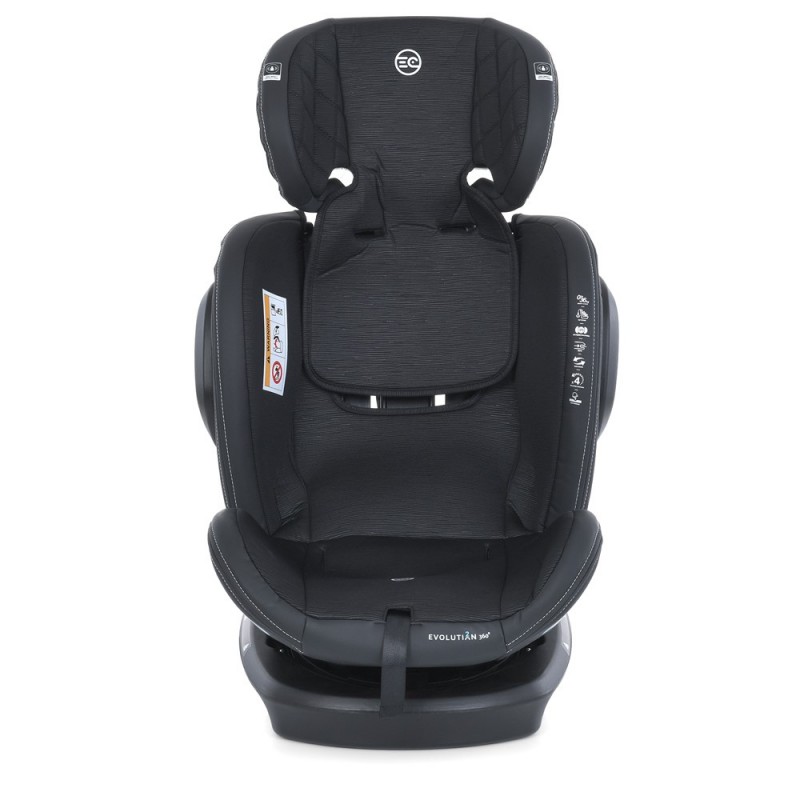 Дитяче поворотне автокрісло EL CAMINO EVOLUTION 2 360º ME 1045 Black Striped чорний зі смужками