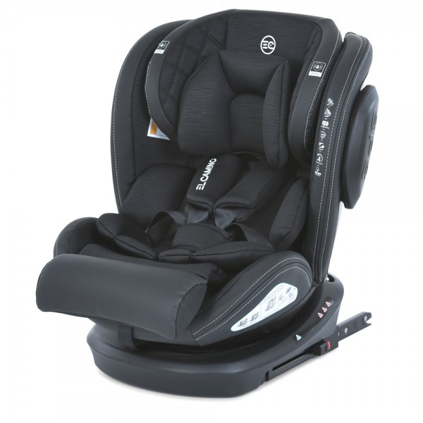 Дитяче поворотне автокрісло EL CAMINO EVOLUTION 2 360º ME 1045 Black Striped чорний зі смужками