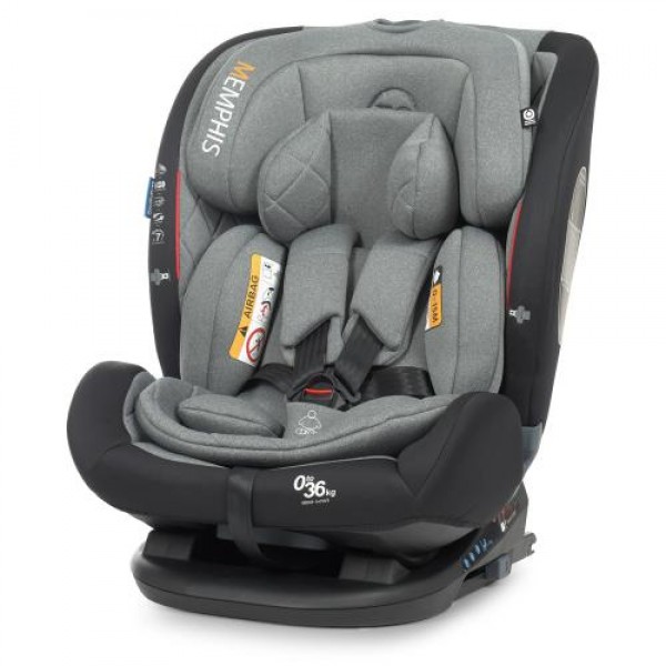 Автокресло детское от рождения 0 + / 1-2-3 isofix EL CAMINO MEMPHIS ME 1093 Gray Black