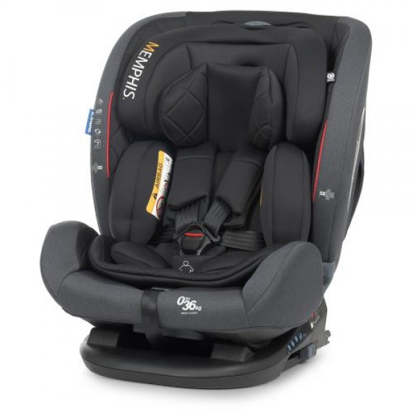 Автокресло детское от рождения 0 + / 1-2-3 isofix EL CAMINO MEMPHIS ME 1093 Shadow Black