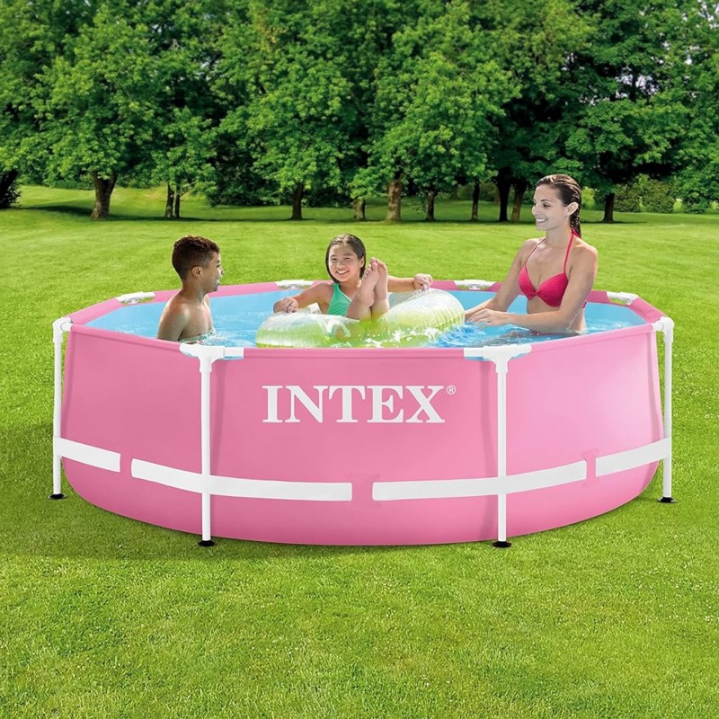 Каркасний круглий басейн 244 x 76 см Intex 28290 рожевий