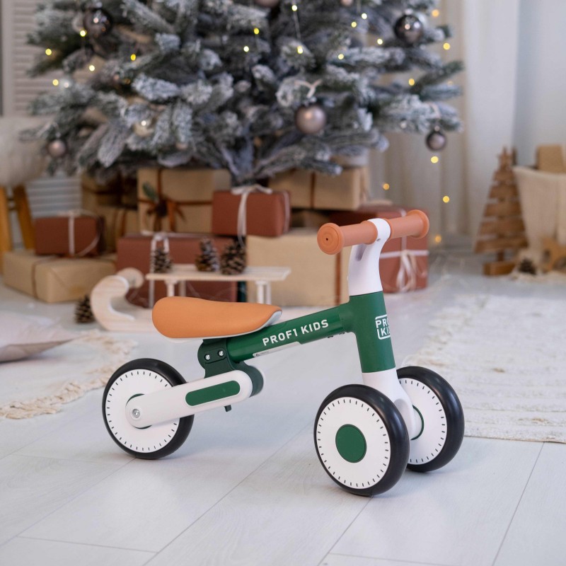 Детский трехколесный беговел-велобег 1-3 года PROFI KIDS MBB 1013-3 зеленый