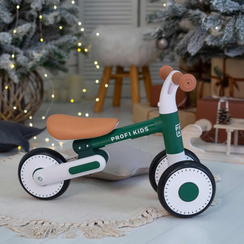 Детский трехколесный беговел-велобег 1-3 года PROFI KIDS MBB 1013-3 зеленый