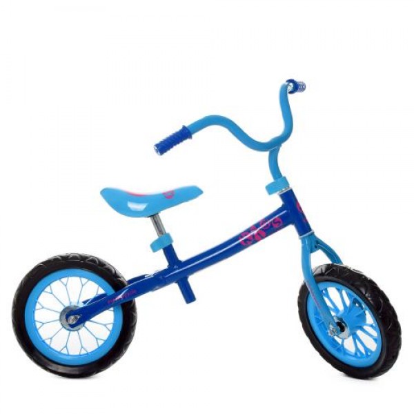 Детский беговел (велобег) 12 дюймов Profi Kids M 3255-2 голубой