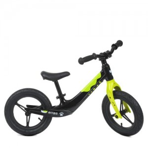 Беговел детский магниевый  PROFI KIDS 12 д. LMG1255-2 черно-салатовый