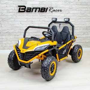 Повнопривідний дитячий електромобіль Buggy, двомісний, Bambi Racer M 4969EBLR-7(24V) жовтий