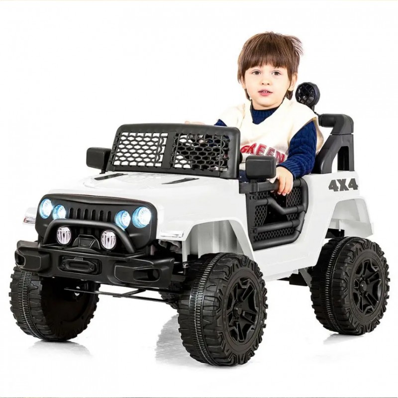 Детский электромобиль джип 4х4 Bambi Racer M 5734EBLR-1 белый