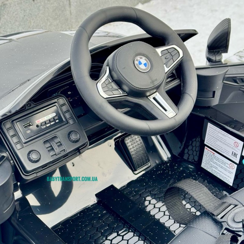 Детский электромобиль, автомобиль для детей 1-5 лет BMW M 5096EBLR-2 черный
