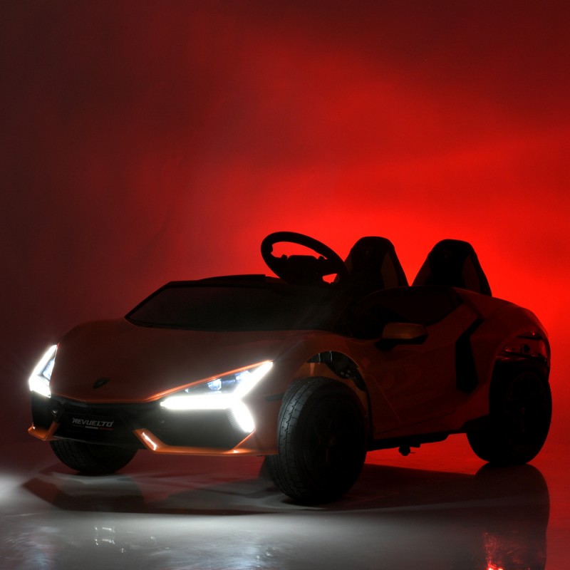 Детский спортивный электромобиль Lamborghini Revuelto STRONG, двухместный, M 6151AL-7(24V) оранжевый
