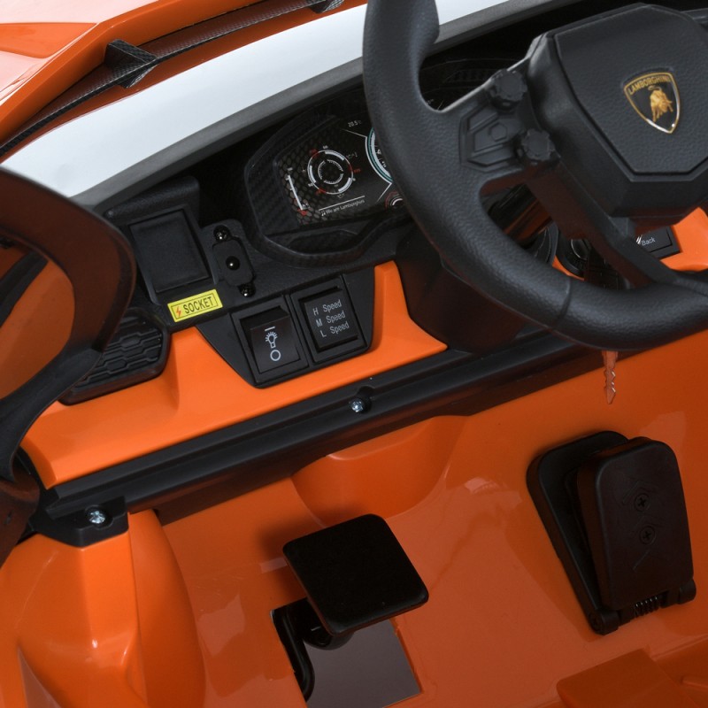 Детский спортивный электромобиль Lamborghini Revuelto STRONG, двухместный, M 6151AL-7(24V) оранжевый