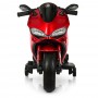 Детский электромотоцикл Ducati с LED-подсветкой колес, для детей 3-6 лет, Bambi Racer M 4104ELS-3 красный металлик