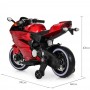 Детский электромотоцикл Ducati с LED-подсветкой колес, для детей 3-6 лет, Bambi Racer M 4104ELS-3 красный металлик