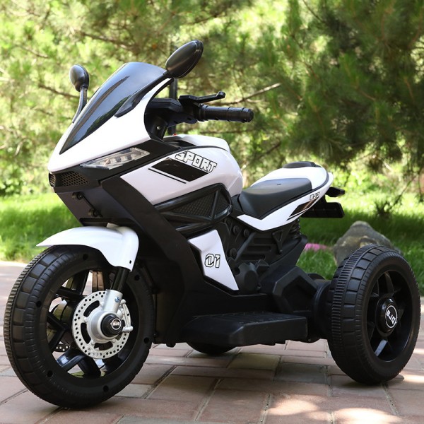 Дитячий триколісний електромотоцикл Bambi Racer M 4454EL-1 білий