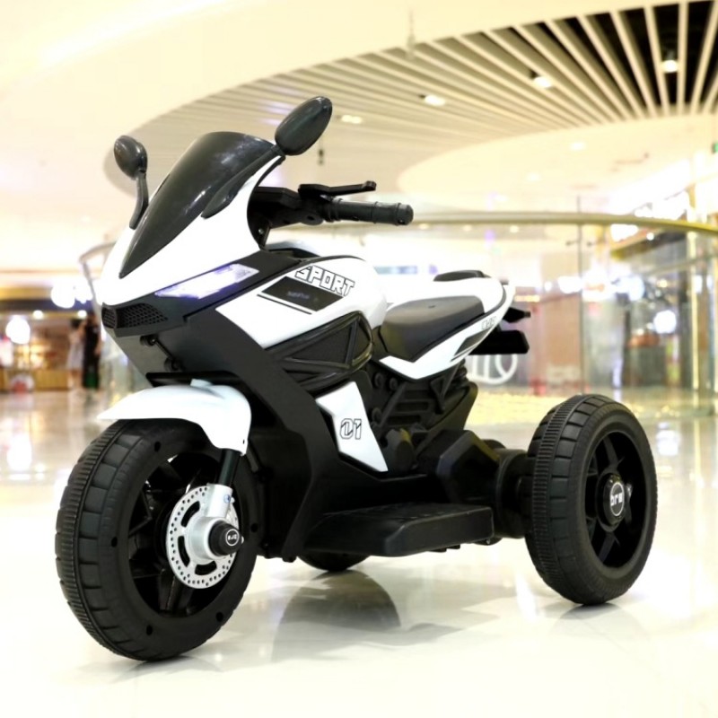 Дитячий триколісний електромотоцикл Bambi Racer M 4454EL-1 білий