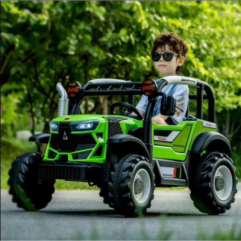 Детский электромобиль Трактор, одноместный, Bambi M 5073EBLR-5 зеленый