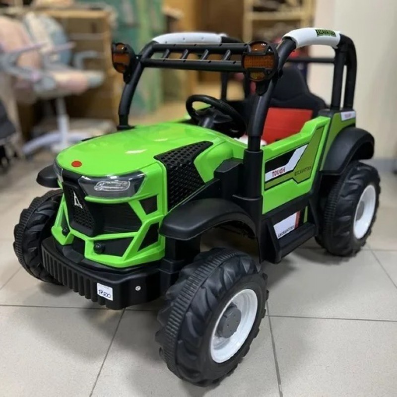 Детский электромобиль Трактор, одноместный, Bambi M 5073EBLR-5 зеленый