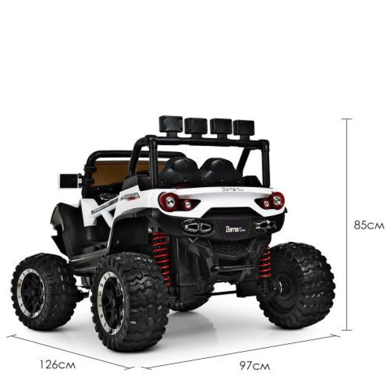 Детский 4-х моторный электромобиль внедорожник Buggy (Багги) M 3804EBLR-1 белый