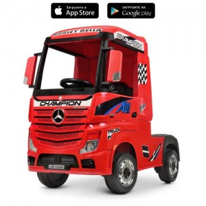 Детский электромобиль тягач (фура) Mercedes-Benz Actros Bambi M 4208EBLR-3 красный