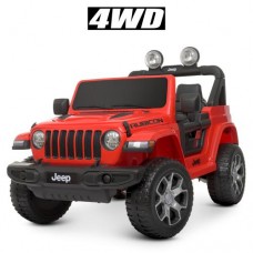 Детский полноприводный электромобиль Джип Jeep 4х4 Bambi M 4176EBLR-3 красный