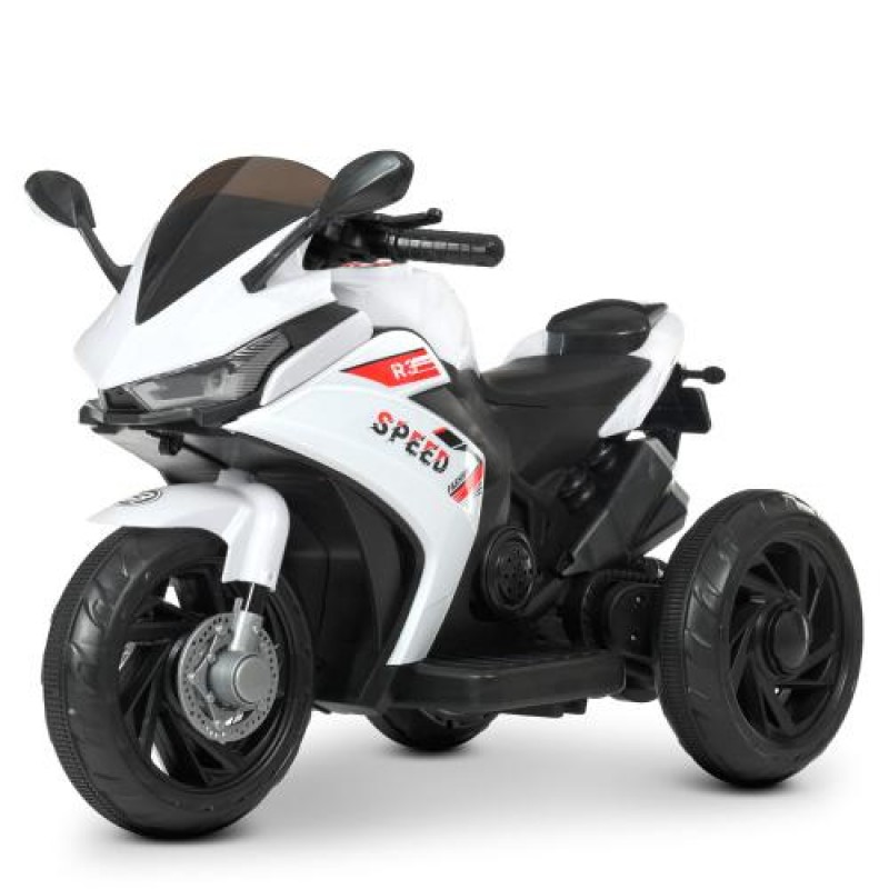 Детский мотоцикл на аккумуляторе Bambi Racer M 4622-1 белый