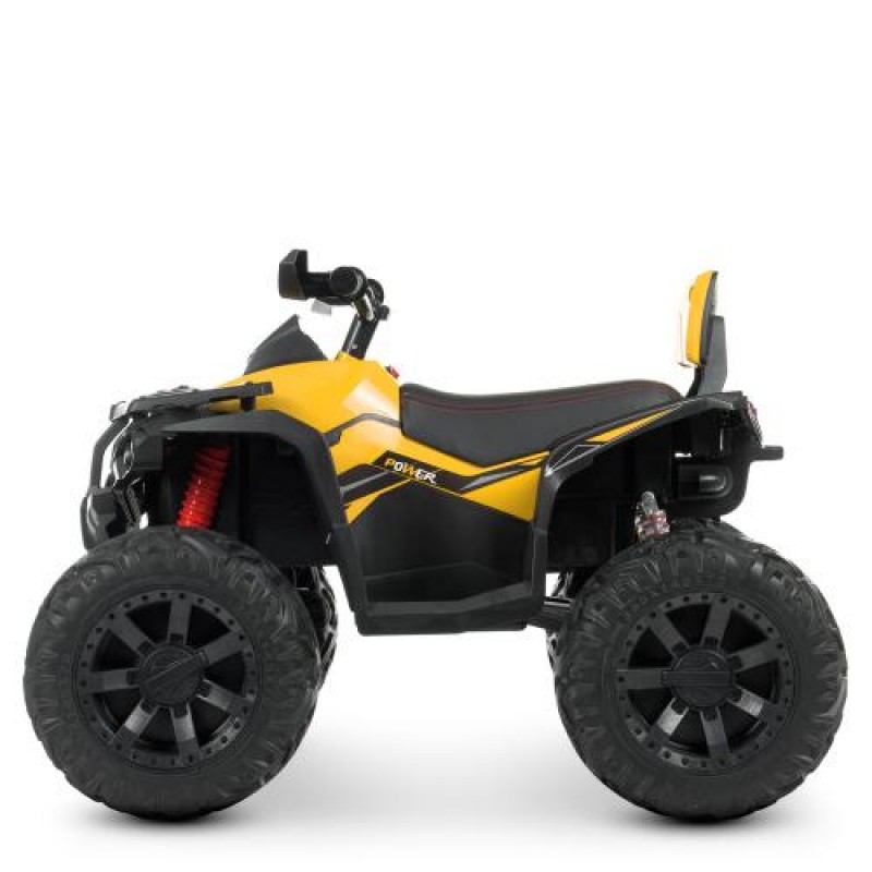 Дитячий квадроцикл на акумуляторі з пультом Bambi Racer M 4795EBLR-6 чорно-жовтий