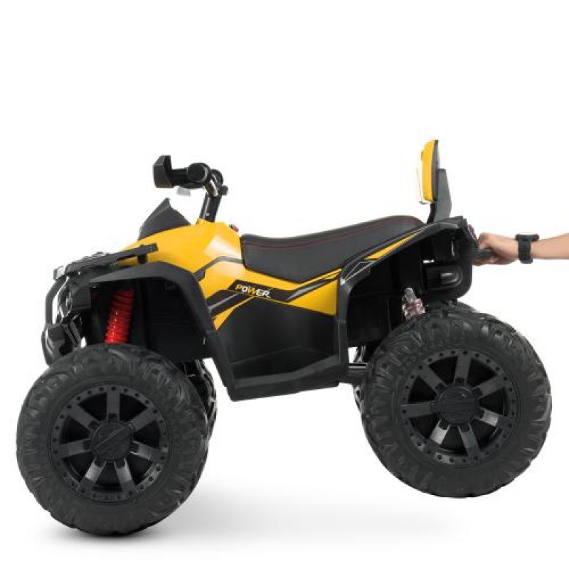 Детский квадроцикл на аккумуляторе с пультом Bambi Racer M 4795EBLR-6 черно-желтый