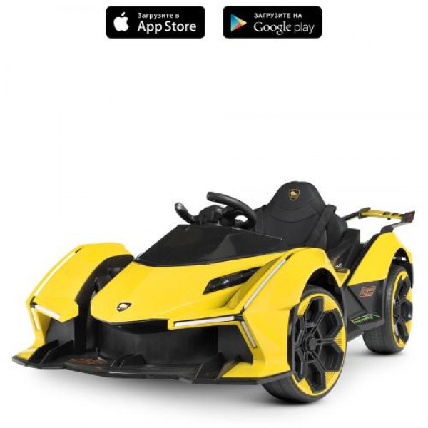 Детский электромобиль Lamborghini Bambi Racer M 4865EBLR-6 желтый