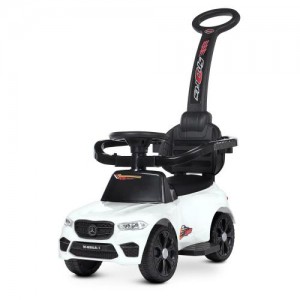 Толокар-электромобиль с родительской ручкой M 4855LR-1 белый