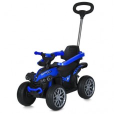 Дитячий толокар-електромобіль 3в1 з ручкою Bambi Racer M 5782EBLR-4 синій