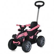 Дитячий толокар-електромобіль 3в1 з ручкою Bambi Racer M 5782EBLR-8 рожевий