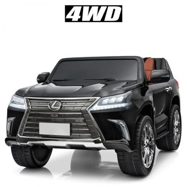 Детский полноприводный электромобиль Lexus (Лексус) LX 570 с планшетом M 3906(MP4)EBLR-2 черный