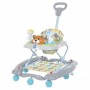 Детские музыкальные ходунки с ручкой 3в1 "Мишка" Bambi M 3656A-S-4 серый