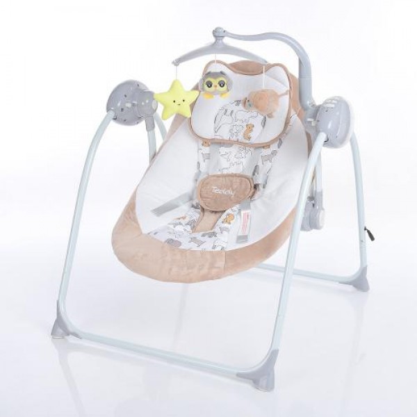 Дитяча гойдалка для немовлят EL CAMINO TEDDY ME 1075 Beige Animals