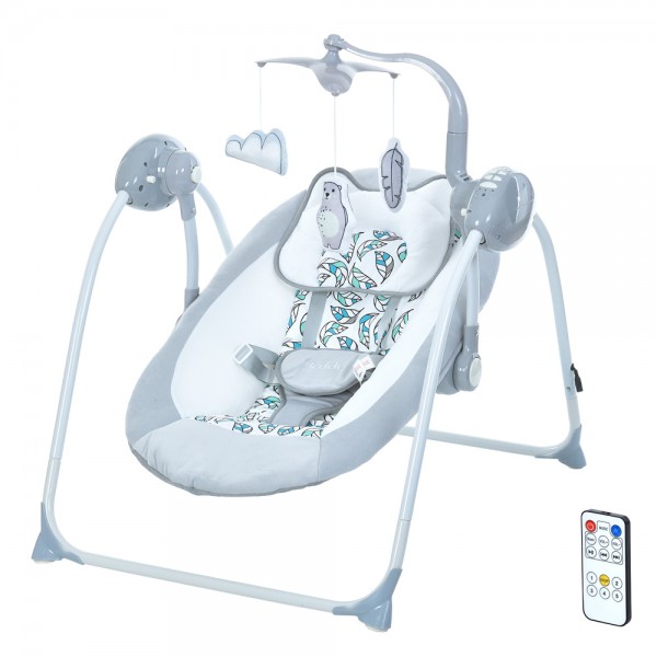 Качели ME 1075 TEDDY Gray Mint Feathes