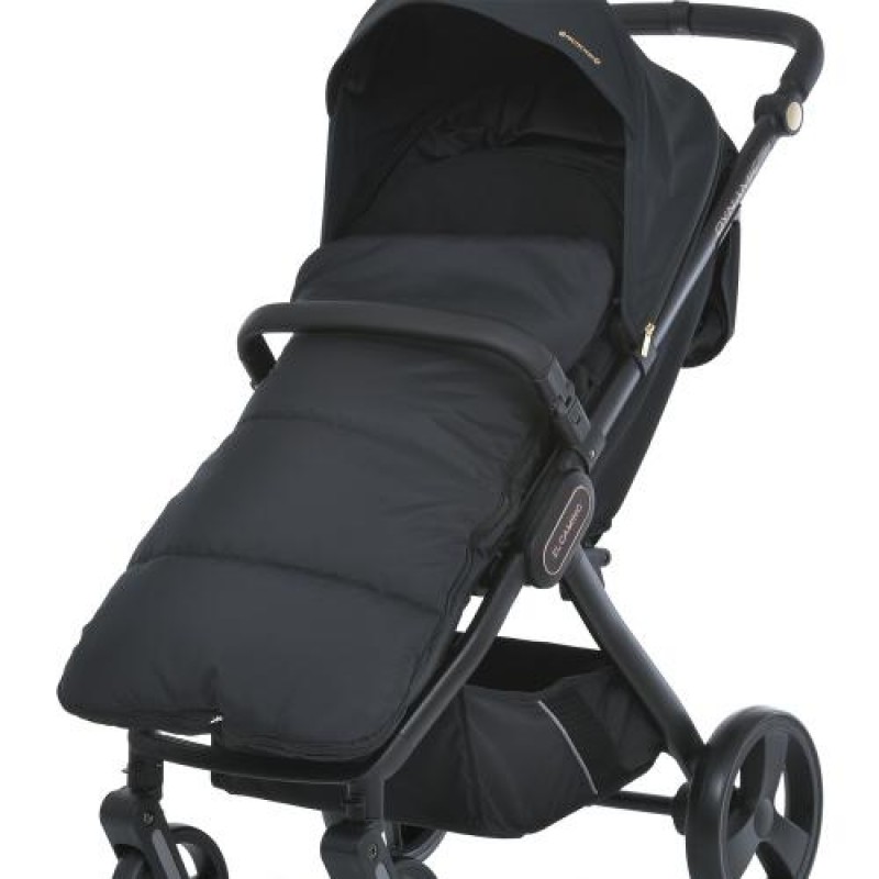 Зимний конверт в коляску EL CAMINO ME 1130 Footmuff Basic Black черный