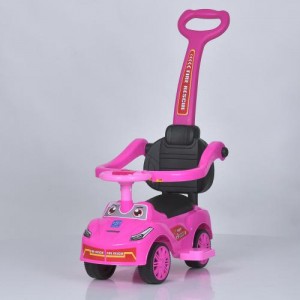 Каталка-толокар с родительской ручкой BAMBI M 5763L-8 розовый