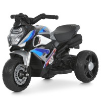Дитячий триколісний електромотоцикл Bambi Racer M 6262EL-11 - для дітей до 4 років, акумуляторний, з музикою, світлом та Bluetooth, сірий