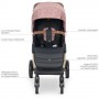 Коляска прогулочная EL CAMINO DYNAMIC PRO ME 1053G Special Pink розовая