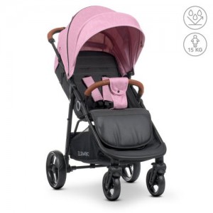 Всесезонная прогулочная коляска El Camino X4 ME 1024 Pink Lines розовая