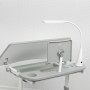 Детская парта BAMBI M 4428-11 с регулируемой высотой, LED-лампой и подставкой для книг, серая