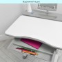Детская парта BAMBI M 4428-11 с регулируемой высотой, LED-лампой и подставкой для книг, серая