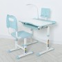 Дитяча парта BAMBI M 4428-12 з регульованою висотою, LED-лампою та підставкою для книг, блакитний