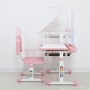 Регульована дитяча парта BAMBI M 5068-8-2 з LED-лампою, підставкою для книг та висувною полицею, рожева