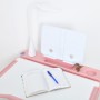 Регульована дитяча парта BAMBI M 5068-8-2 з LED-лампою, підставкою для книг та висувною полицею, рожева