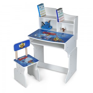 Детские парты из ДСП с регулировкой высоты + стульчик для дома и школы Bambi M 904-7 BRS