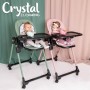 Детский стульчик для кормления EL CAMINO CRYSTAL ME 1037-B Rose Gold розовый