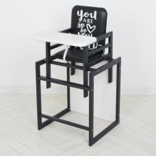 Детский деревянный стульчик для кормления Graphite белый