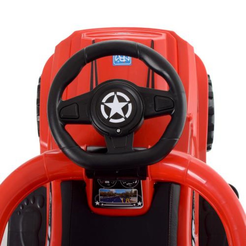 Дитячий толокар з батьківською ручкою Bambi M 4231L-3 червоний